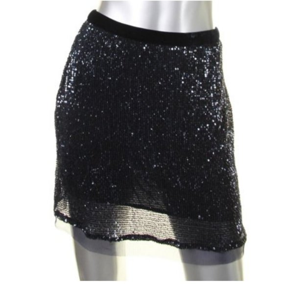 Free People Wild Child Sequined Mini Skirt 6 - Picture 7 of 10